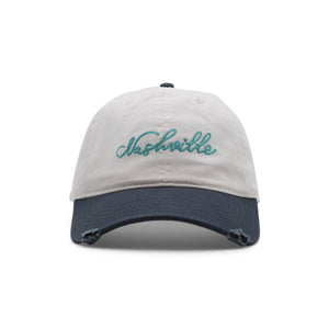 Cap with 'Nashville' embroidery on a white background